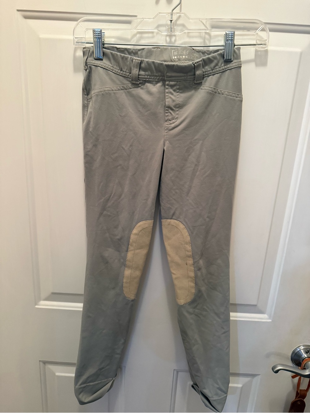 Light Gray Equestrian Breeches with Beige Knee Patches I Ride On size Medium for